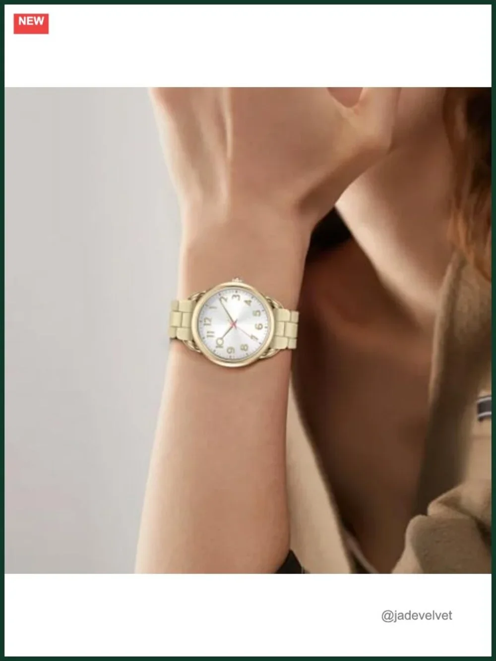 Women's Analog Watch Large Numerals Silicone Strap Water Resistant Casual